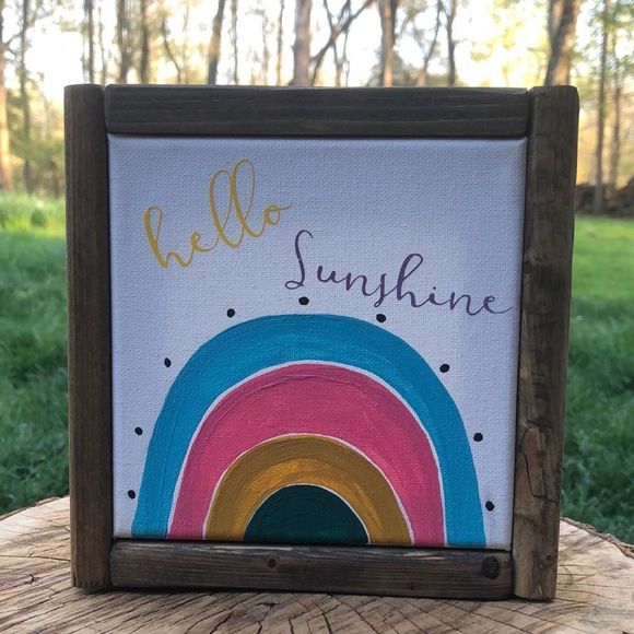 HandāPaintedāCanvasĀ -Wall Art - Picture 1 of 6